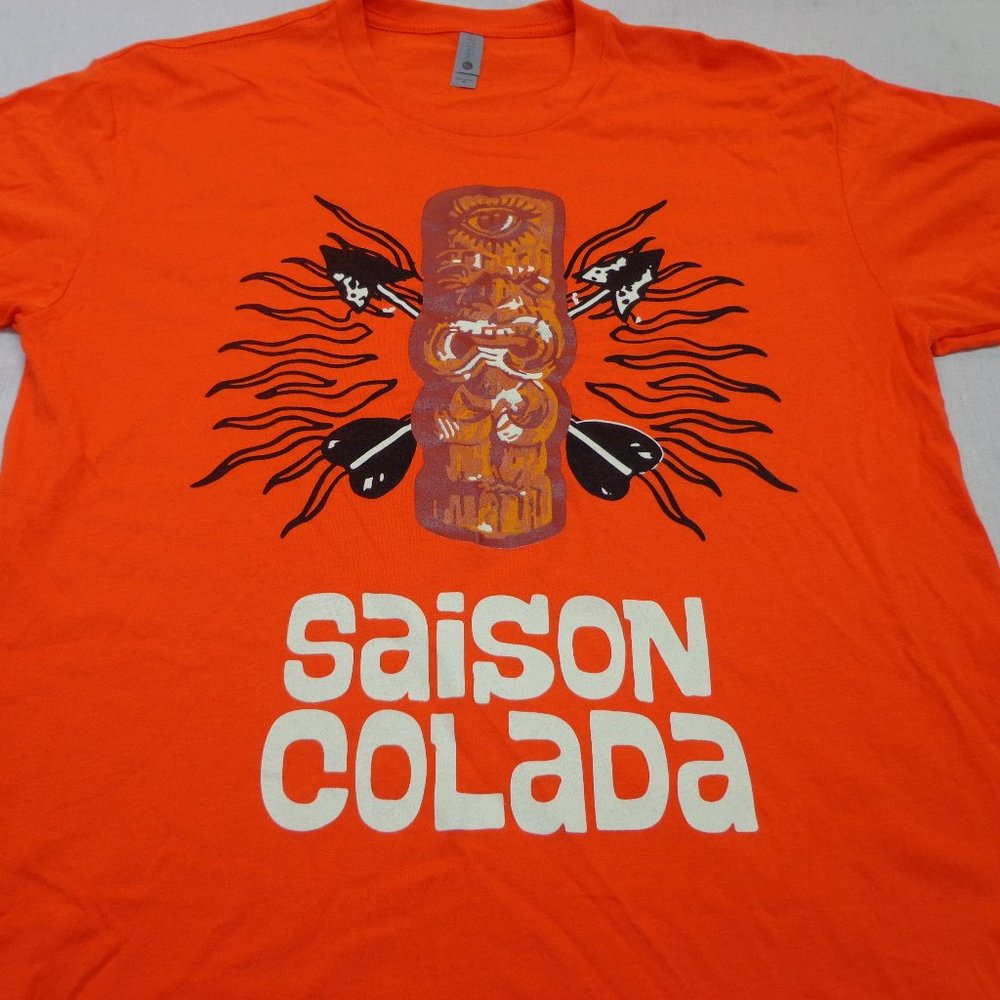 Yazoo Brewing Company SAISON COLADA  Nashville TN Orange T Shirt  Medium   f75
